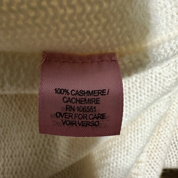 Calypso St. Barth Cream Cashmere V Neck Poncho Tunic Sweater. - Picture 4 of 7